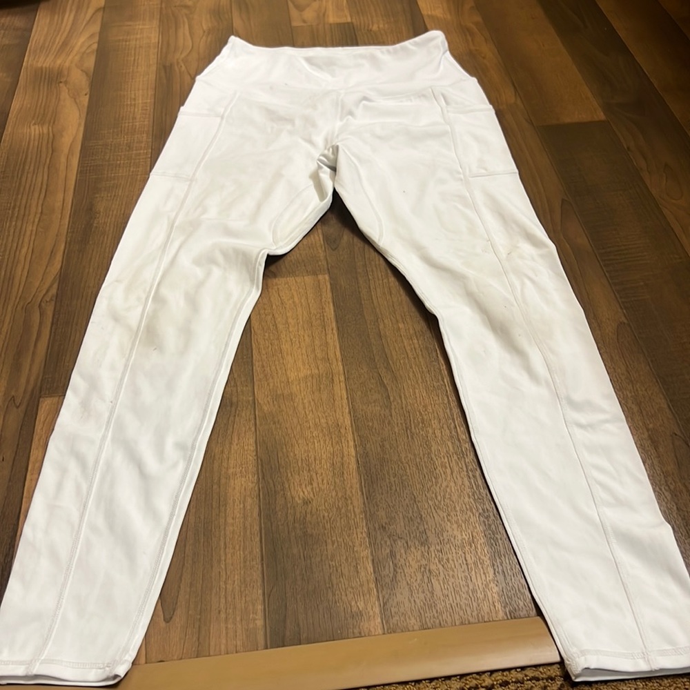 White workout leggings
